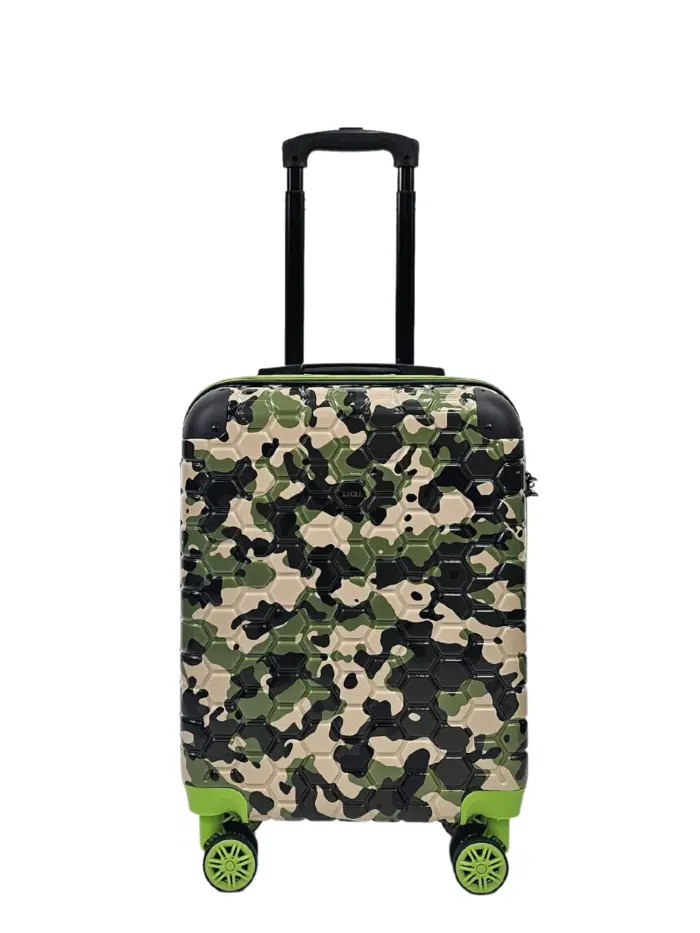 Camo Print Hard Case Shell Suitcase Carry On Cabin Check In Combination Lock - Image 6