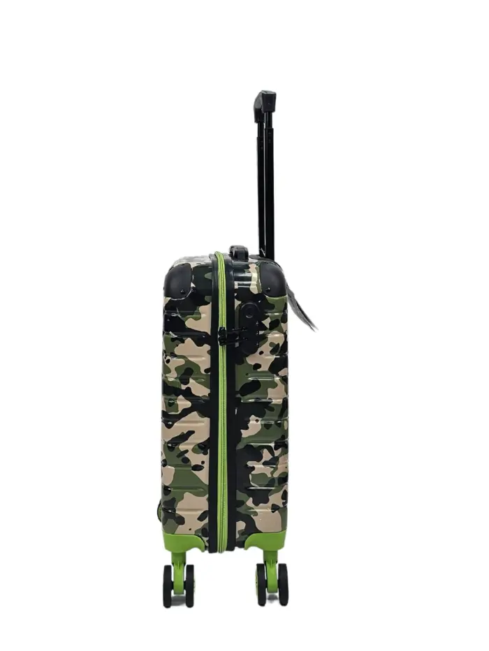 Camo Print Hard Case Shell Suitcase Carry On Cabin Check In Combination Lock - Image 9