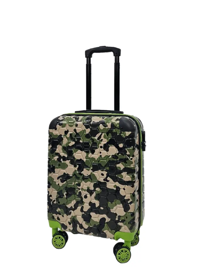Camo Print Hard Case Shell Suitcase Carry On Cabin Check In Combination Lock - Image 8