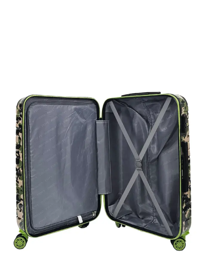 Camo Print Hard Case Shell Suitcase Carry On Cabin Check In Combination Lock - Image 59