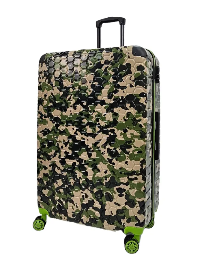 Camo Print Hard Case Shell Suitcase Carry On Cabin Check In Combination Lock - Image 56