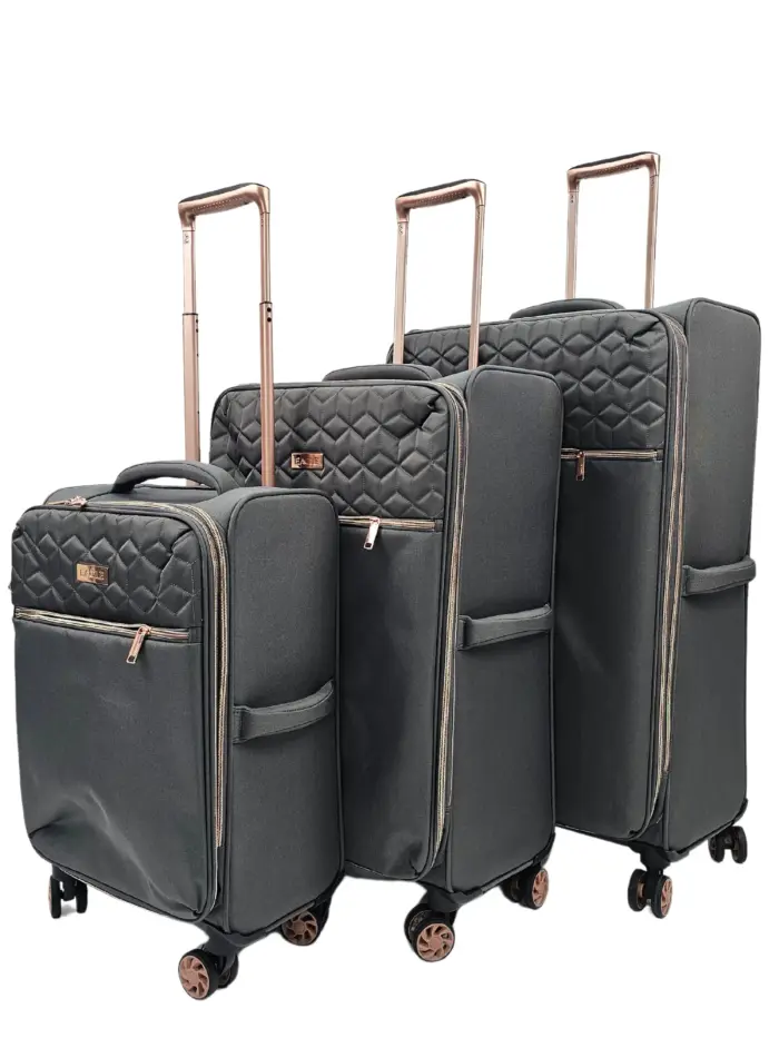 Suitcase Travel Bag Carry On Hand Cabin Check in Soft Case Luggage Trolley Set - Image 54