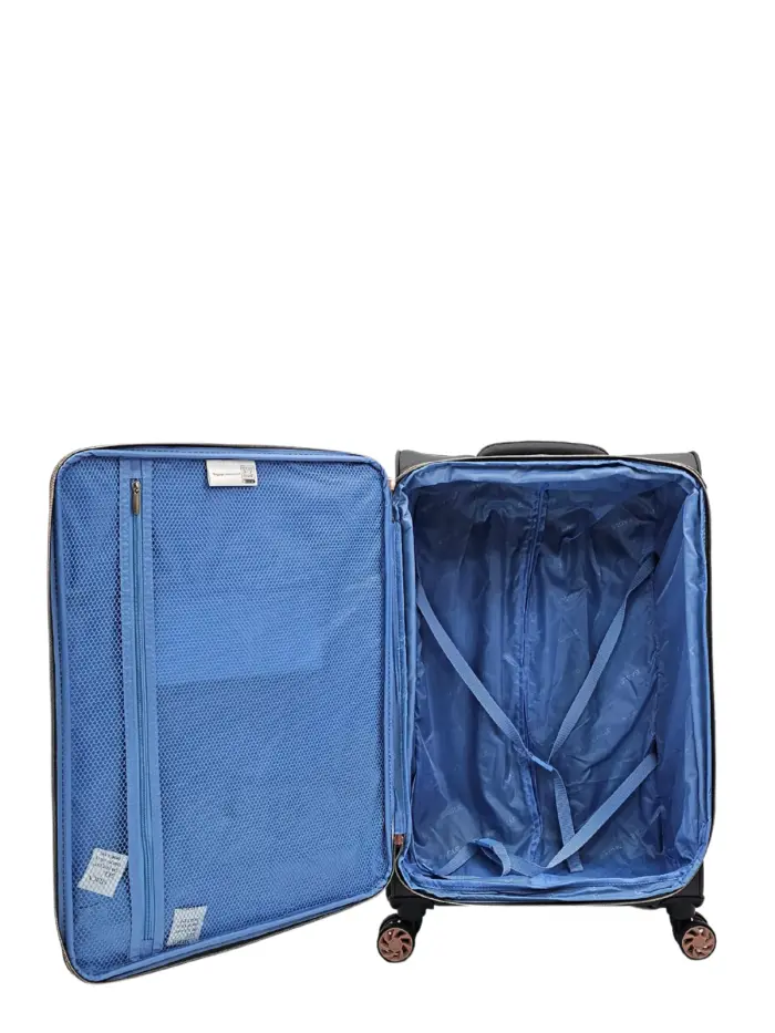 Suitcase Travel Bag Carry On Hand Cabin Check in Soft Case Luggage Trolley Set - Image 9