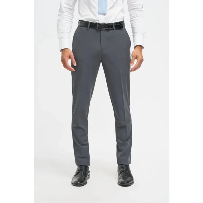 Men's Trousers Charcoal Formal Suit Pants - Image 1