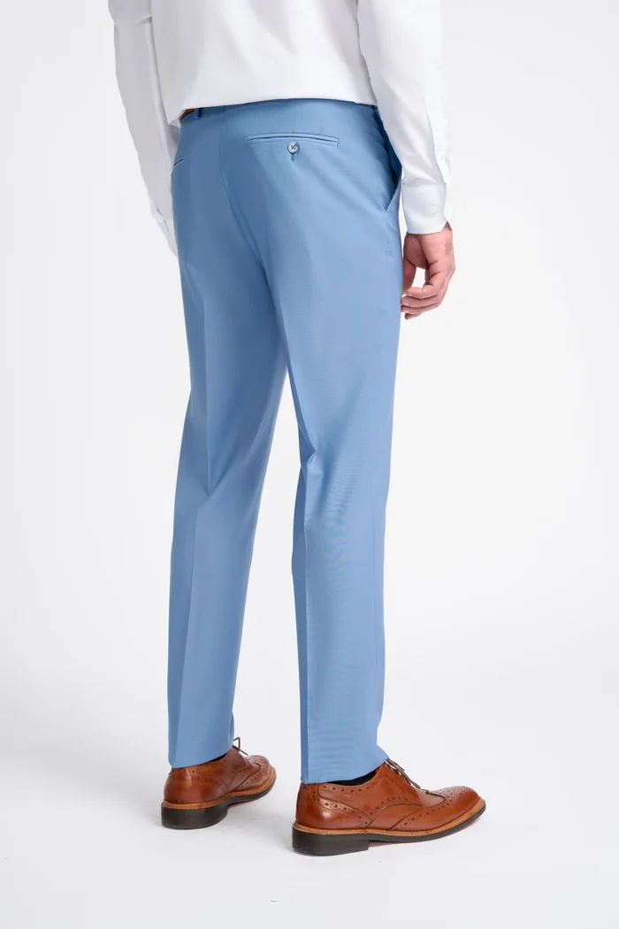 Men's Suit Sky Blue 3 Piece Tailored Fit Formal Wedding Dress - Image 6