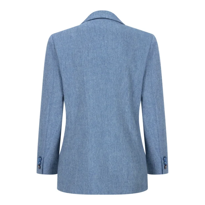 Boys 3 Piece Wool Suit Light Blue Tweed Vintage 1920s Classic 4 Pocket Waistcoat - Image 5