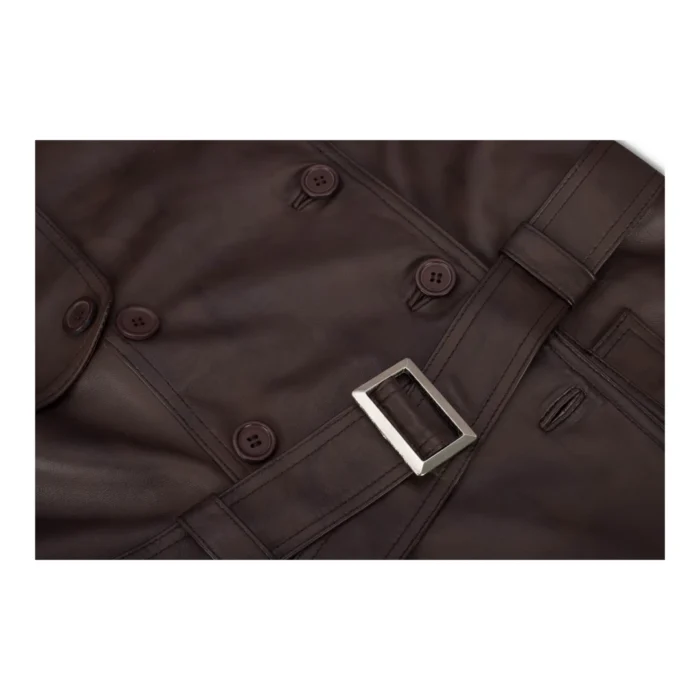 Women's Black Superior Leather Biker Jacket Coat Vintage Retro Design - Image 8