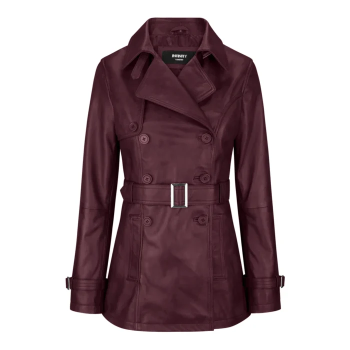Women's Black Superior Leather Biker Jacket Coat Vintage Retro Design - Image 9