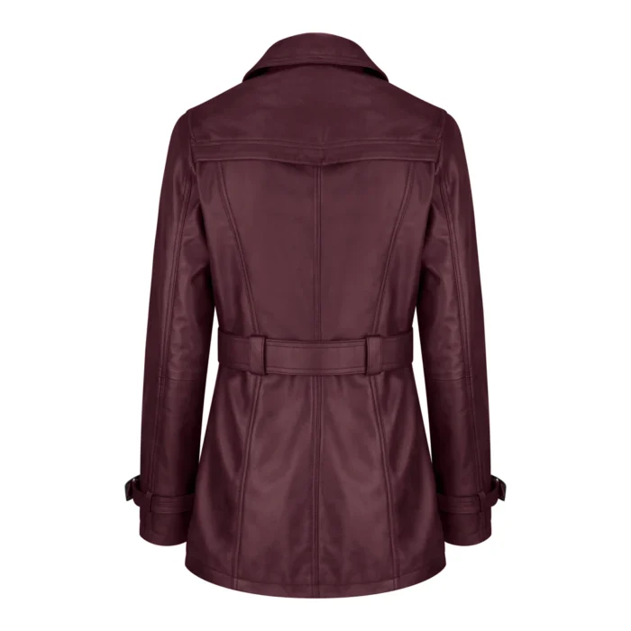 Women's Black Superior Leather Biker Jacket Coat Vintage Retro Design - Image 11