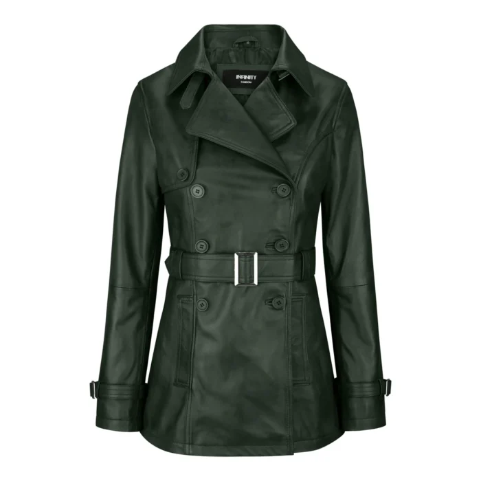Women's Black Superior Leather Biker Jacket Coat Vintage Retro Design - Image 13