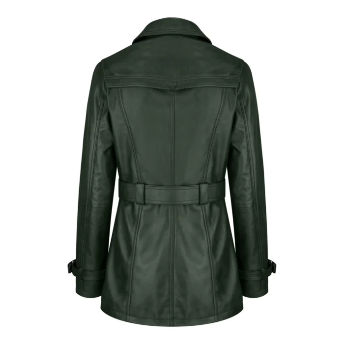 Women's Black Superior Leather Biker Jacket Coat Vintage Retro Design - Image 15