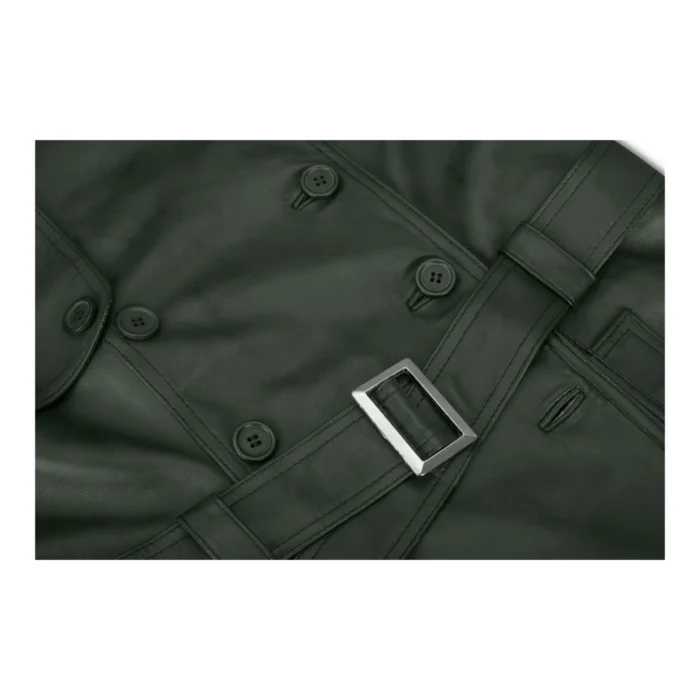 Women's Black Superior Leather Biker Jacket Coat Vintage Retro Design - Image 16