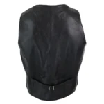 Mens Real Leather Gilet Waistcoat Classic Vintage Retro Black Camel - Image 4