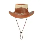 Leather Suede Hat Aussie Bush Cowboy Riding Classic Western Outback Brown - Image 2