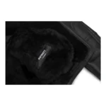 Ladies Vintage 100% Real Sheepskin Jacket Leather Biker Black Aviator Flying - Image 2