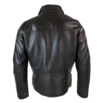 Mens Classic Real Leather Soft Hide Zipped Collar Box Jacket Smart Casual Fit - Image 12