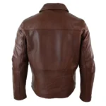Mens Classic Real Leather Soft Hide Zipped Collar Box Jacket Smart Casual Fit - Image 19