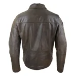 Mens Classic Real Leather Soft Hide Zipped Collar Box Jacket Smart Casual Fit - Image 21