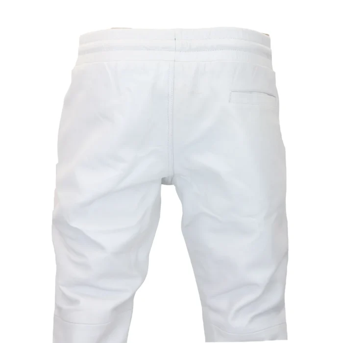 Mens Real Leather Jogger Jeans Trousers Elasticated Casual - Image 19