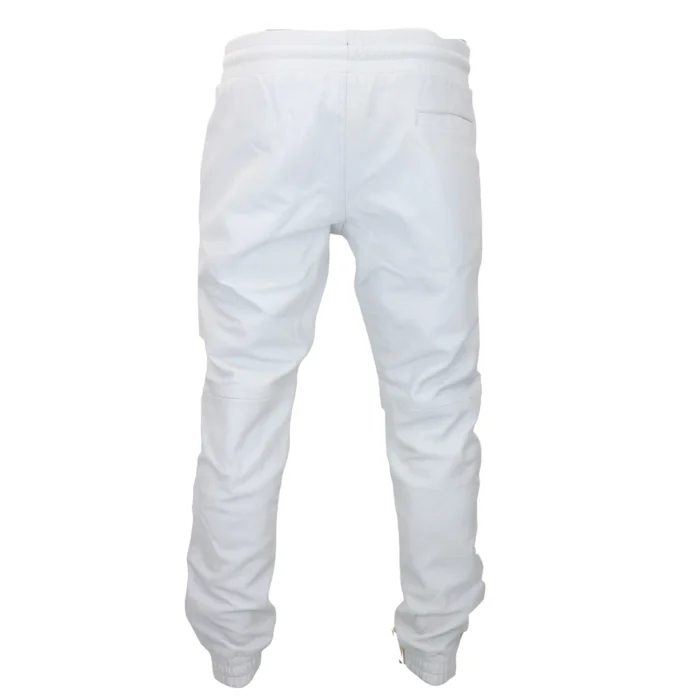 Mens Real Leather Jogger Jeans Trousers Elasticated Casual - Image 18