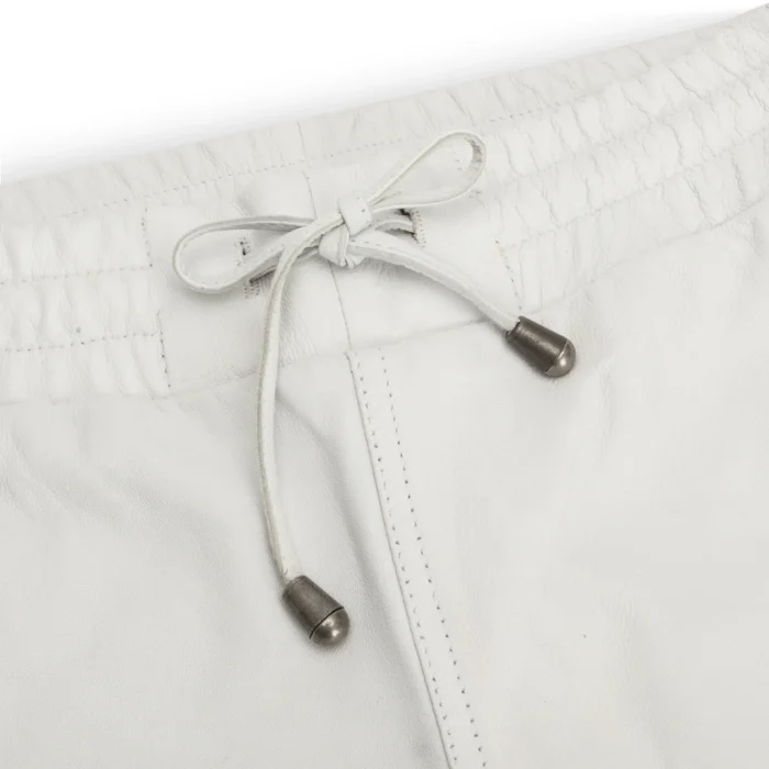 Womens Real Leather Jogger Jeans Trousers Elasticated Casual Retro 1980s - Image 10