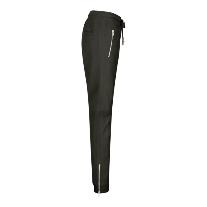 Womens Real Leather Jogger Jeans Trousers Elasticated Casual Retro 1980s - Image 2