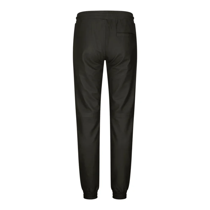 Womens Real Leather Jogger Jeans Trousers Elasticated Casual Retro 1980s - Image 4