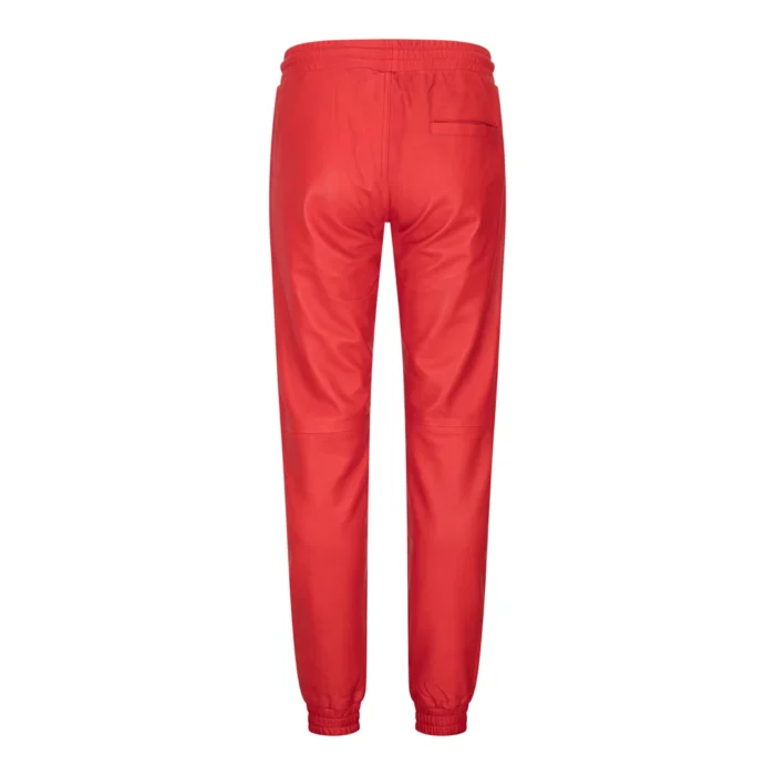 Womens Real Leather Jogger Jeans Trousers Elasticated Casual Retro 1980s - Image 7