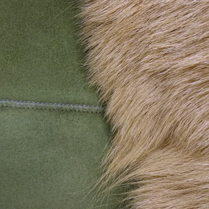 Ladies Women Real Spanish Shearling Sheepskin Toscana Olive Long Waistcoat Gilet - Image 3
