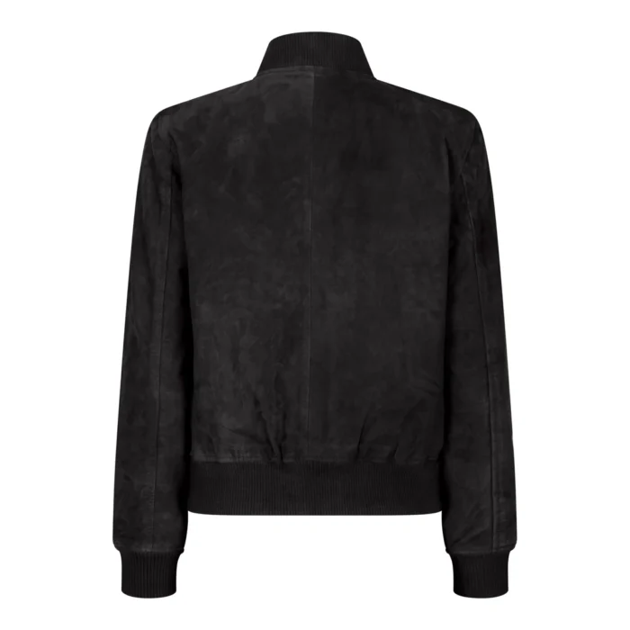 Womens Genuine Suede Bomber Jacket Leather Casual Varsity Vintage Casual - Image 5