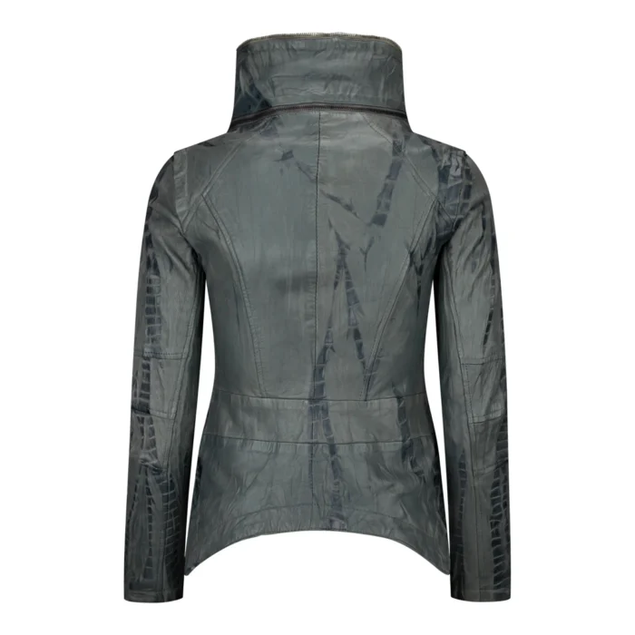 Womens Ladies Girls Soft Black Real Leather Racing Biker Style Jacket - Image 7