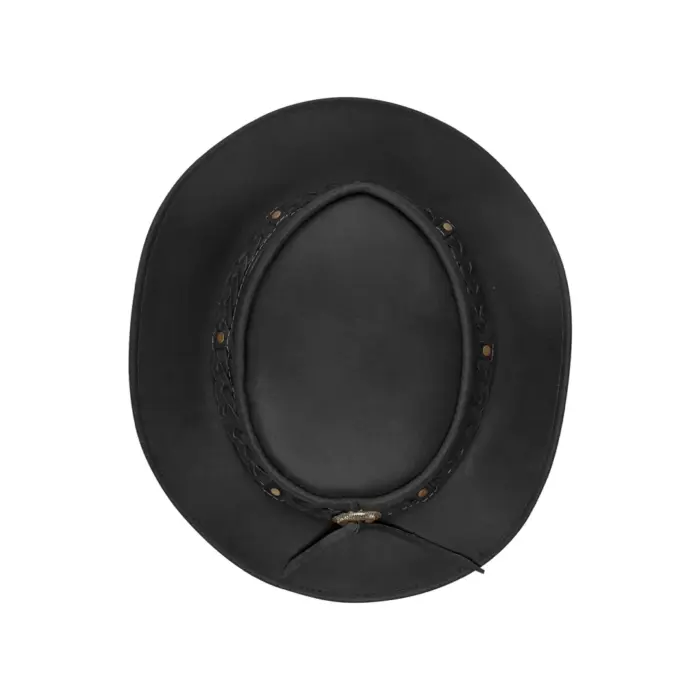 Australian Unisex Western Cowboy Hat Real Leather Outback Riding Outlaw Classic - Image 4