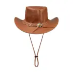 Australian Unisex Western Cowboy Hat Real Leather Outback Riding Outlaw Classic - Image 12