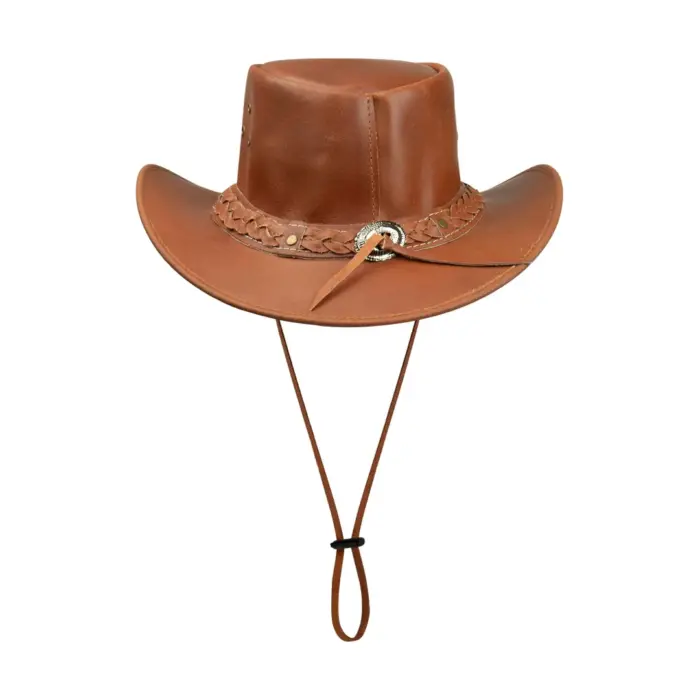 Australian Unisex Western Cowboy Hat Real Leather Outback Riding Outlaw Classic - Image 12