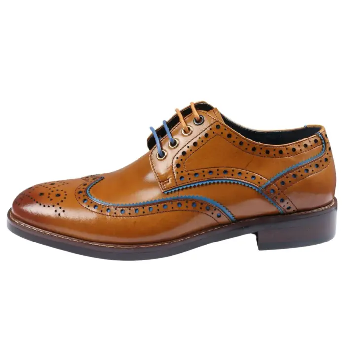 Men's Shoes Leather Brogue Lace Up Formal Dress Shoe - Image 1