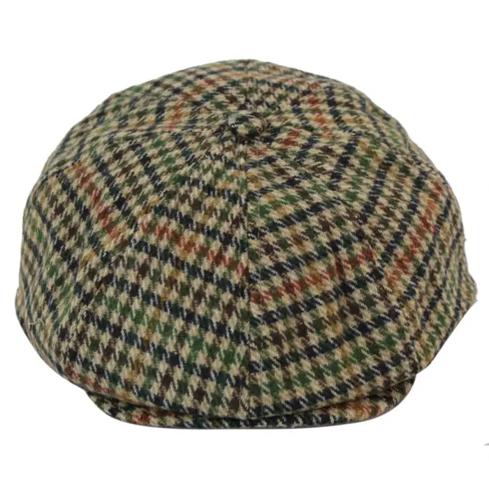 Tweed Newsboy Cap Blinders Baker Boy Flat Check Grandad Hat Elasticated Free Size - Image 1