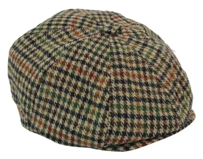 Tweed Newsboy Cap Blinders Baker Boy Flat Check Grandad Hat Elasticated Free Size - Image 2