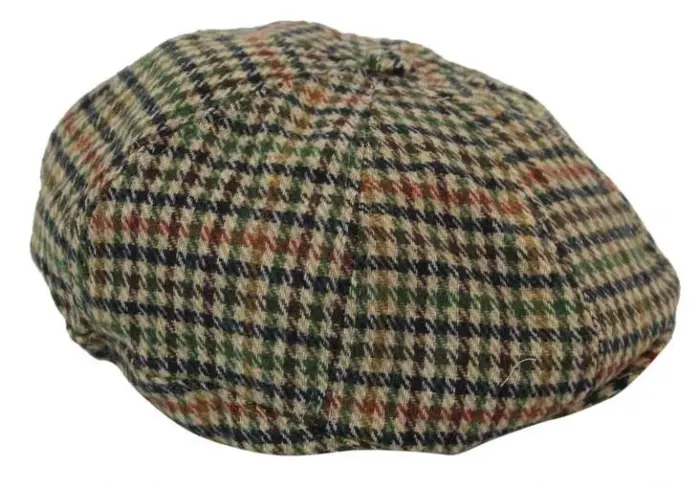 Tweed Newsboy Cap Blinders Baker Boy Flat Check Grandad Hat Elasticated Free Size - Image 3
