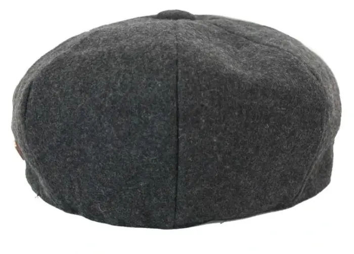 Mens Tweed Newsboy Cap Blinders Baker Boy Flat Grandad Hat 8 Panel Plain - Image 12