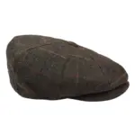 Mens 8 Panel Hat Flat Cap Newsboy Grandad Tweed Check Vintage Peaky Baker Boy - Image 7