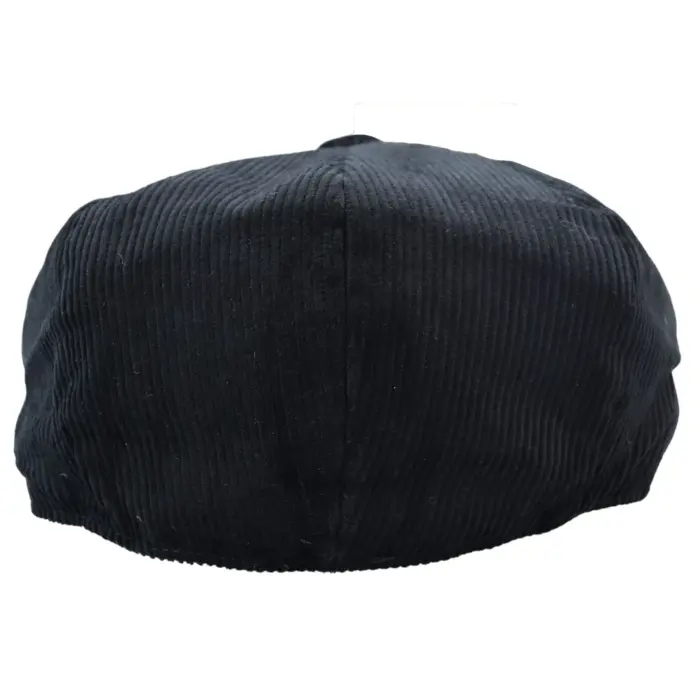 Mens 8 Panel Razor Baker Boy Hat Corduroy Blinders Newsboy Flat Caps Black Classic - Image 3