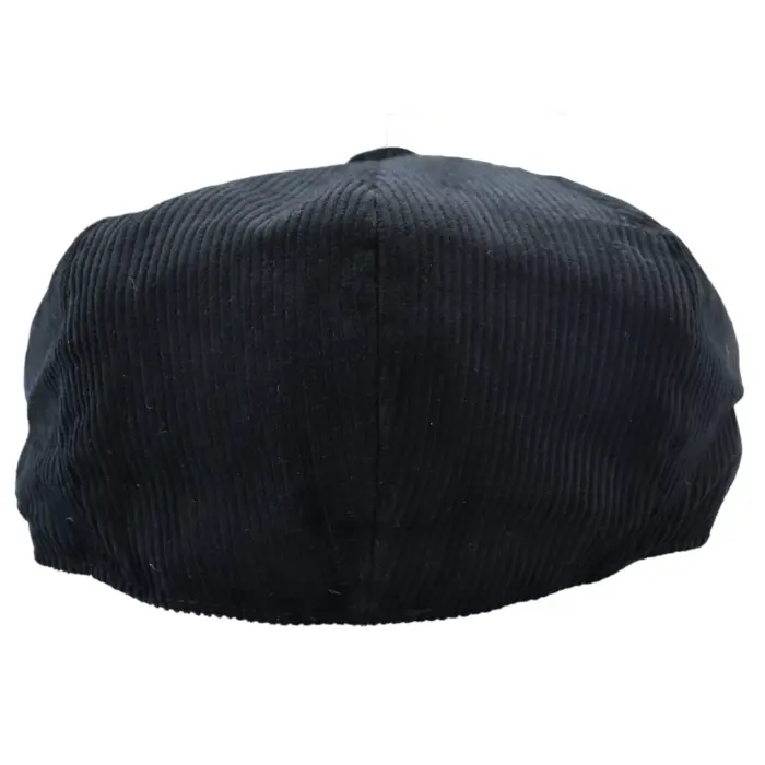 Mens 8 Panel Razor Baker Boy Hat Corduroy Blinders Newsboy Flat Caps Black Classic - Image 7