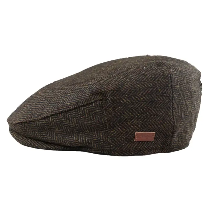 Mens Flat Cap Wool Herringbone Tweed Vintage Classic 1920s Unisex Del Boy - Image 3