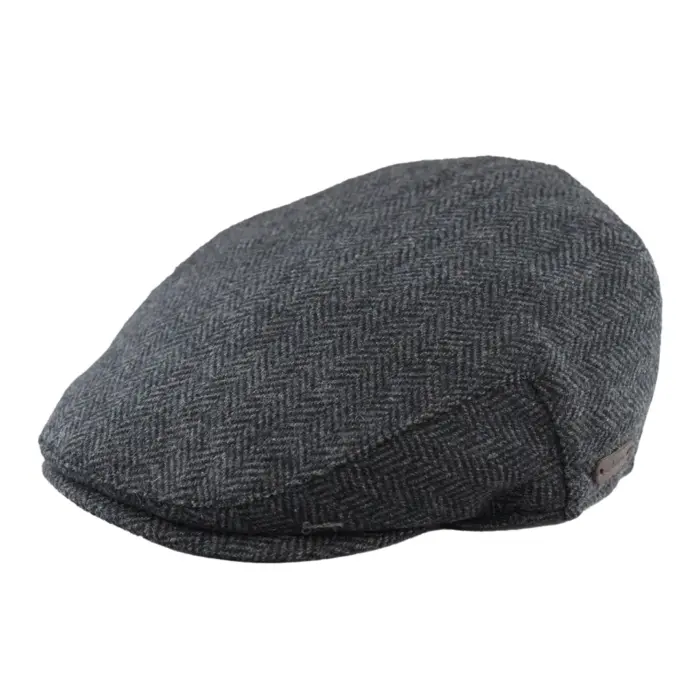 Mens Flat Cap Wool Herringbone Tweed Vintage Classic 1920s Unisex Del Boy - Image 5