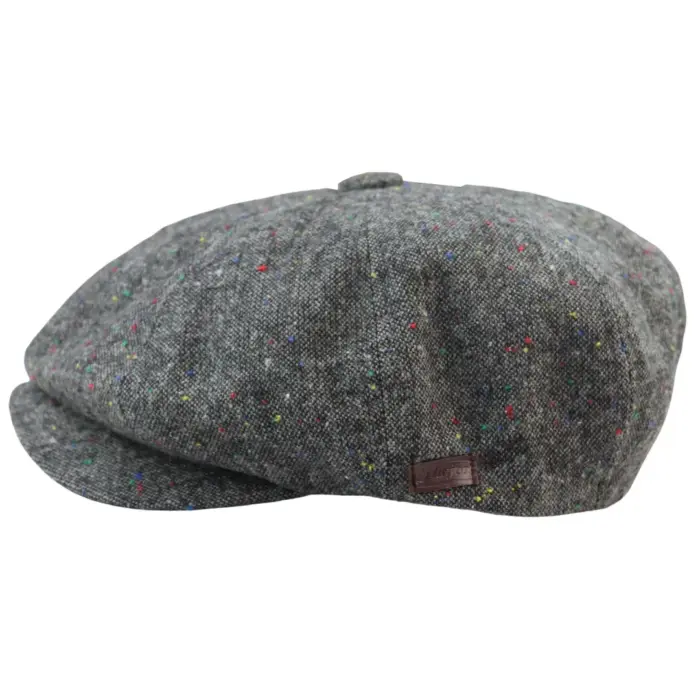 8 Panel Baker Boy Cap Shelby Hat Wool VIntage Tweed Classic Brown Grey Razor - Image 11