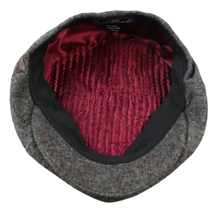 8 Panel Baker Boy Cap Shelby Hat Wool VIntage Tweed Classic Brown Grey Razor - Image 17