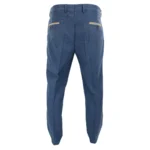 Mens Blue Trousers Herringbone Tweed Check Vintage Tailored Fit Suit - Image 4