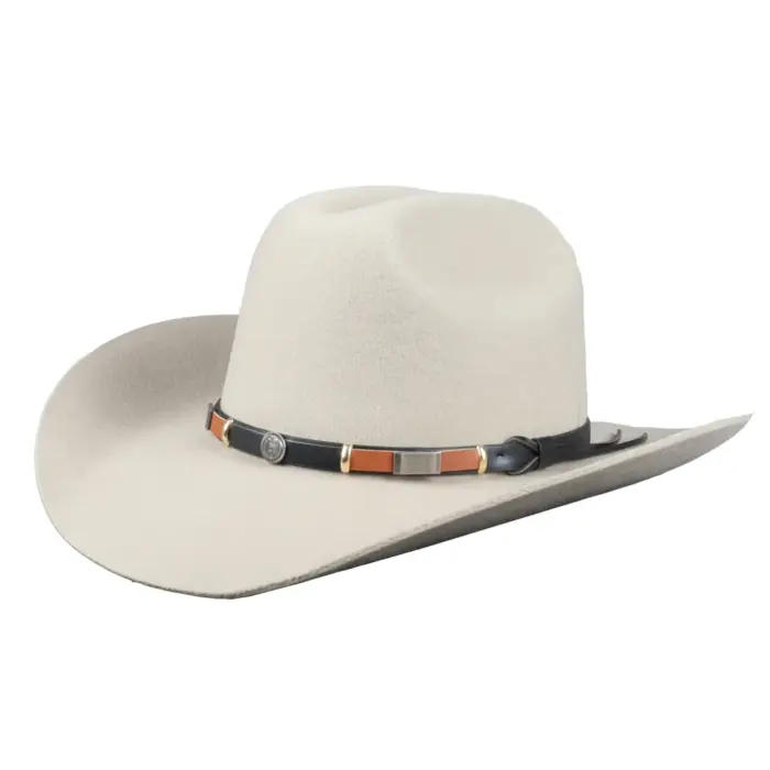 Men's Cowboy Hat 100% Wool Felt Wide Brim Fedora Western Cap - Image 12