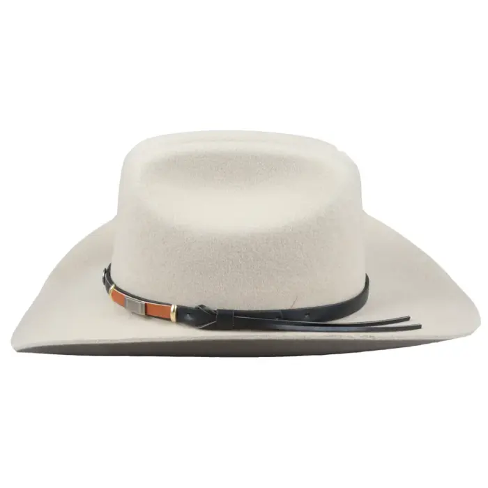 Men's Cowboy Hat 100% Wool Felt Wide Brim Fedora Western Cap - Image 13