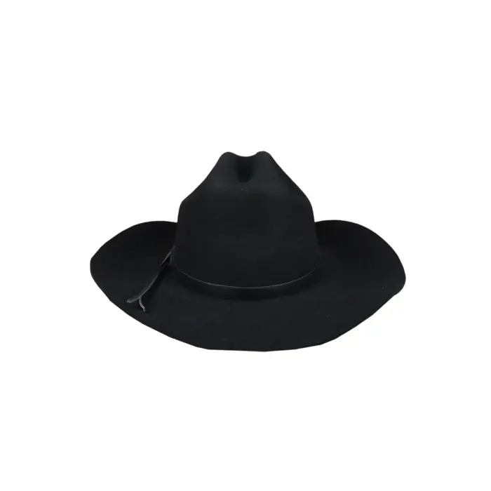 Men's Cowboy Hat 100% Wool Felt Wide Brim Fedora Western Cap - Image 4